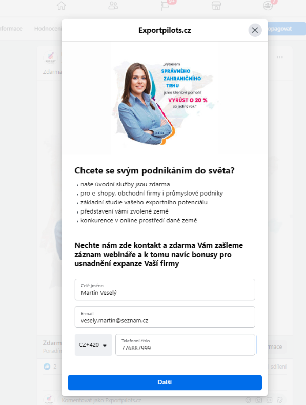 Reklama Linkedin Lead Ads