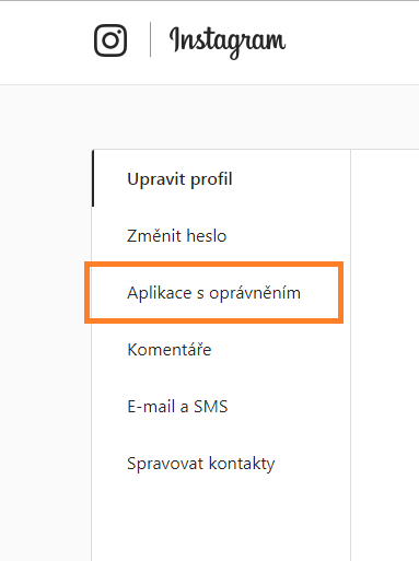 instagram nastavení