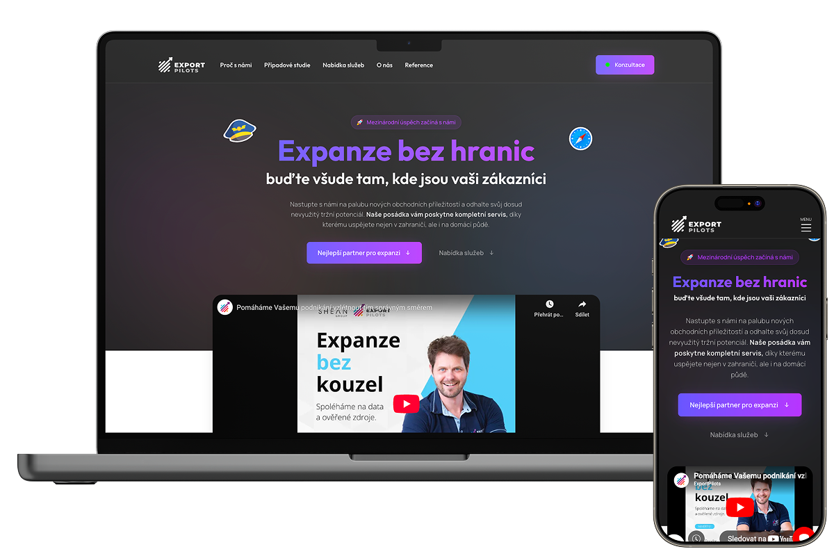 Náhled webu na zařízení